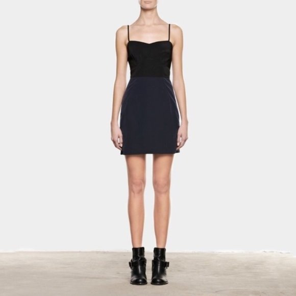 Sz 2 AllSaints Blocked Slip in White/Black - Picture 1 of 9